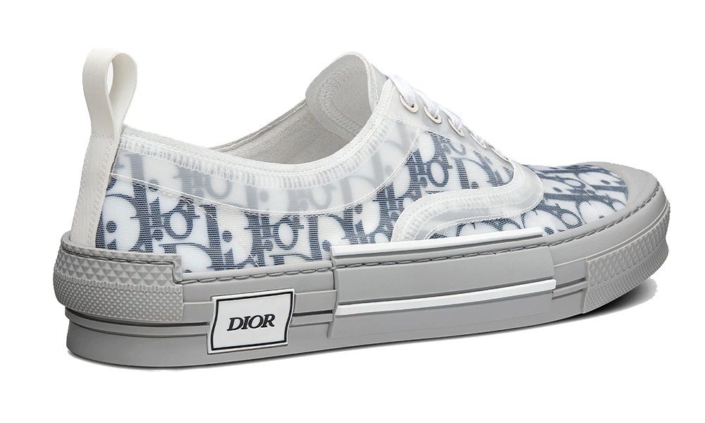 Dior B23 Low-Top White and Navy Blue Dior Oblique Canvas