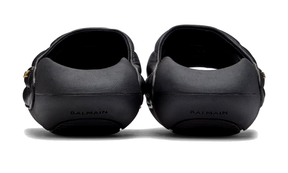 Balmain Mules B-IT In Quilted Leather Black