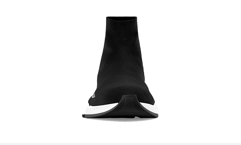 Balenciaga Speed 2.0 in black recycled knit, white and black sole unit