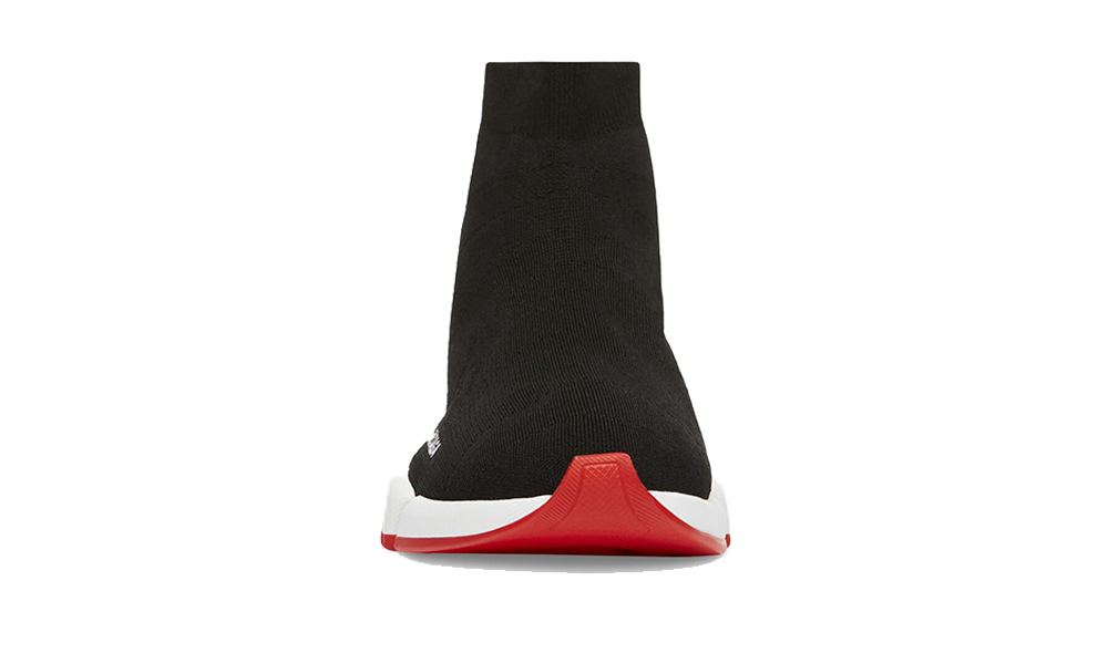 Balenciaga Speed 2.0 in Black, White And Red Recycled knit